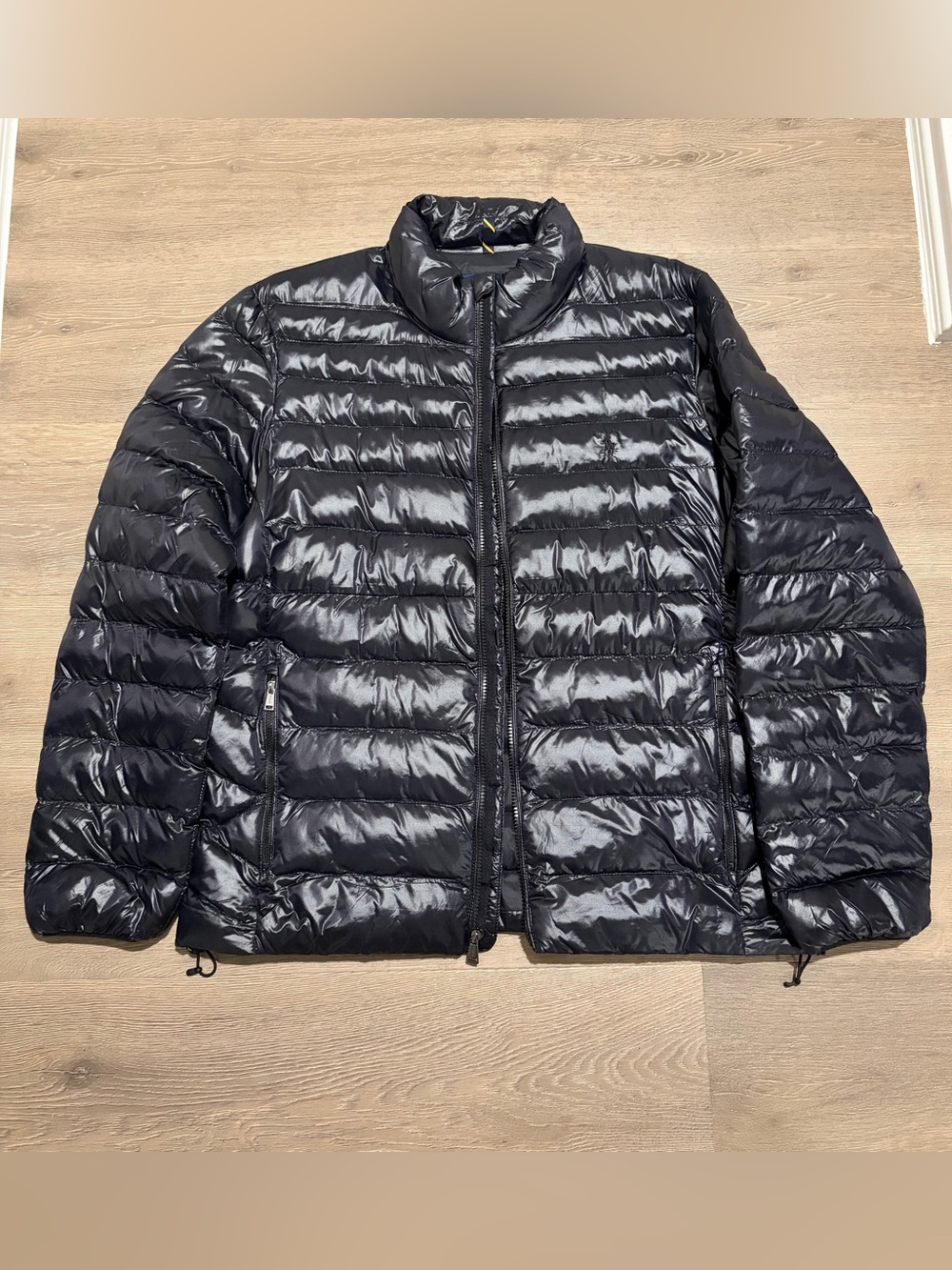 Polo by Ralph Lauren Men's Shiny Black Quilted Puffer Jacket